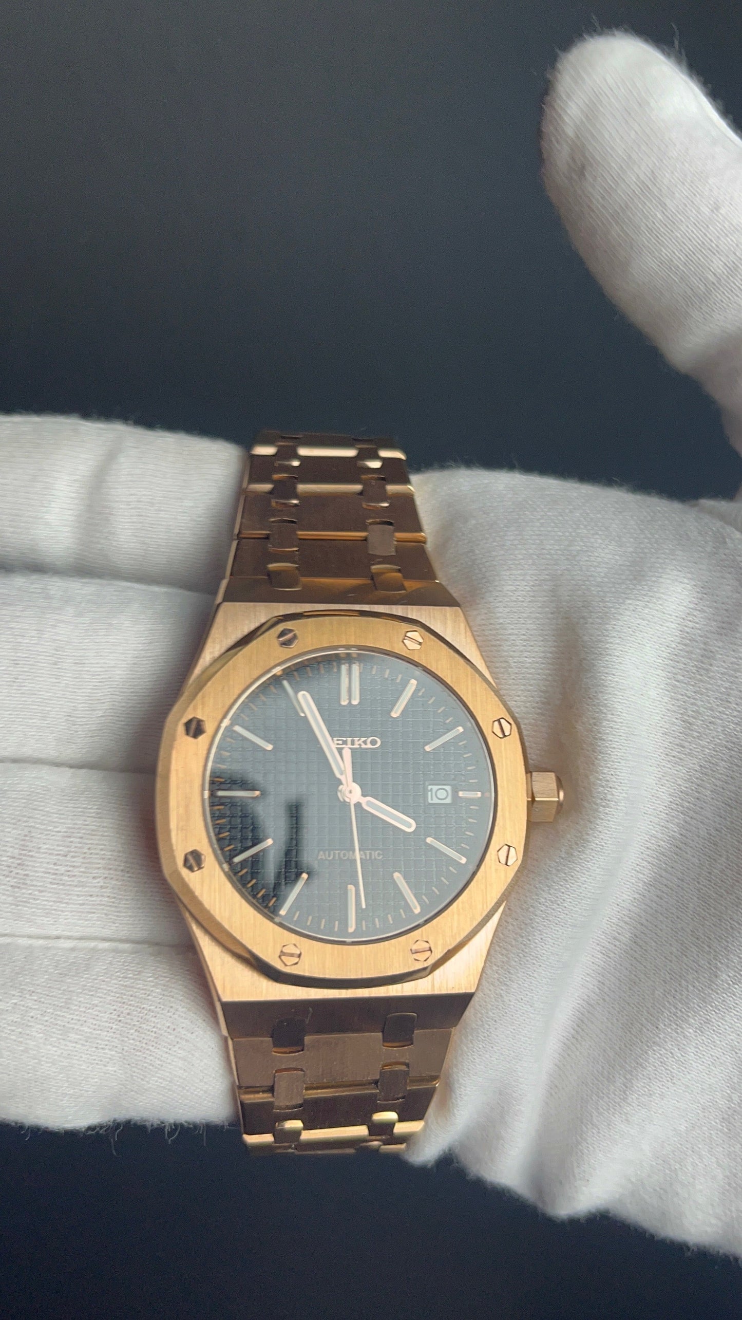 Seikoak Rose Gold Blue Mod